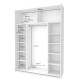 Шкаф купе G-Caiser Белый 1 ДСП / 1 Зеркало 180х60х240 (42005028)