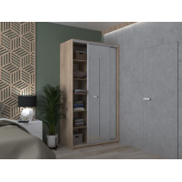 Шкаф купе Сити Лайт Дуб Cонома 2 Зеркала 120х45х225 (44900068)