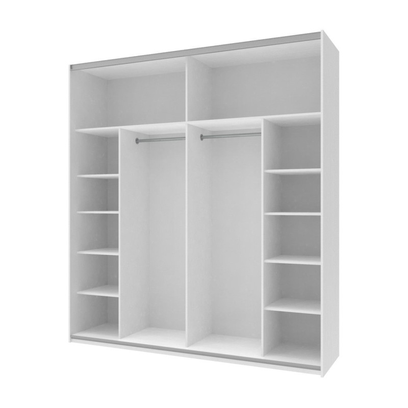 Шкаф купе G-Caiser Белый 2 ДСП / 3 части 220х60х240 (42003007)