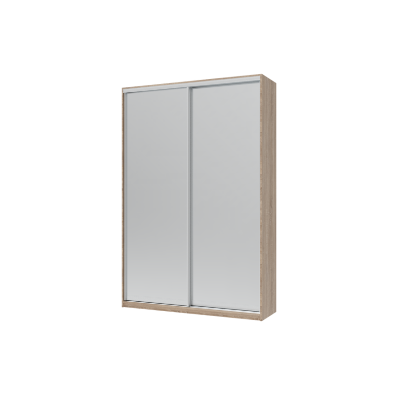 Шкаф купе Сити Лайт Дуб Cонома 2 Зеркала 150х45х225 (42002038)