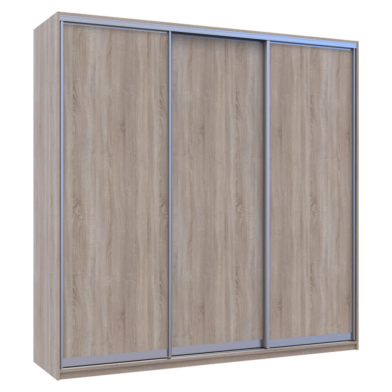 Шкаф купе Сити Лайт Дуб сонома 3 ДСП 225х60х225 (42002137)