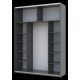 Шкаф купе G-Caiser Графит Графит/Черный 1 ДСП / 1 стекло / 3 части 180х60х240 (42005091)