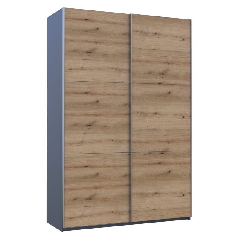 Шкаф купе G-Caiser Графит Дуб Эвок 2 ДСП 160х60х240 (42005074)