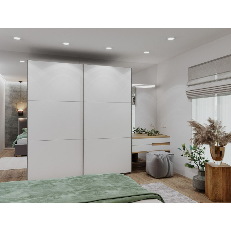 Шкаф купе G-Caiser Белый 2 ДСП / 3 части 220х60х240 (42003007)