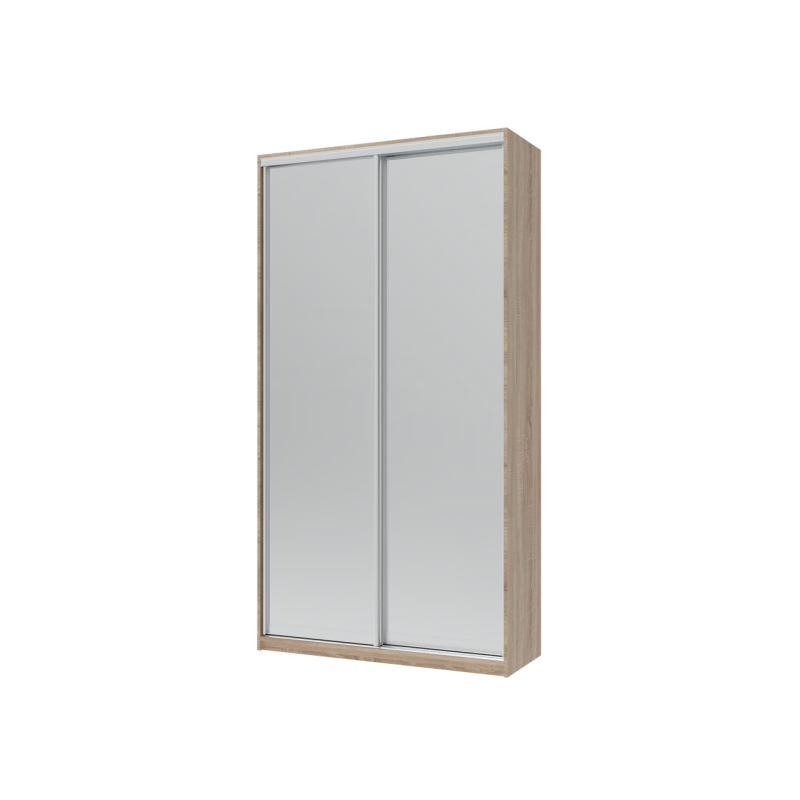 Шкаф купе Сити Лайт Дуб Cонома 2 Зеркала 120х45х225 (44900068)