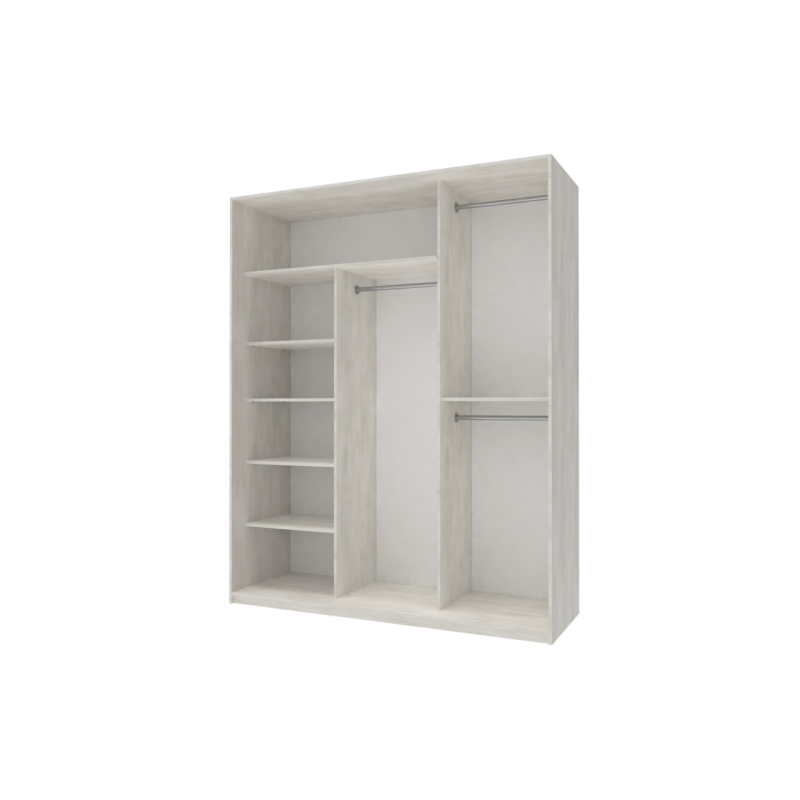 Шкаф купе Сити Лайт Белое дерево 3 ДСП 180х60х225 (42002004)