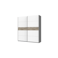 Шкаф купе G-Caiser Графит / Белый вставка Клондайк 2 ДСП / 5 частей 220х60х240 (42001015)