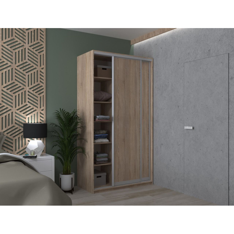 Шкаф купе Сити Лайт Дуб Cонома 2 ДСП 120х45х225 (42002011)