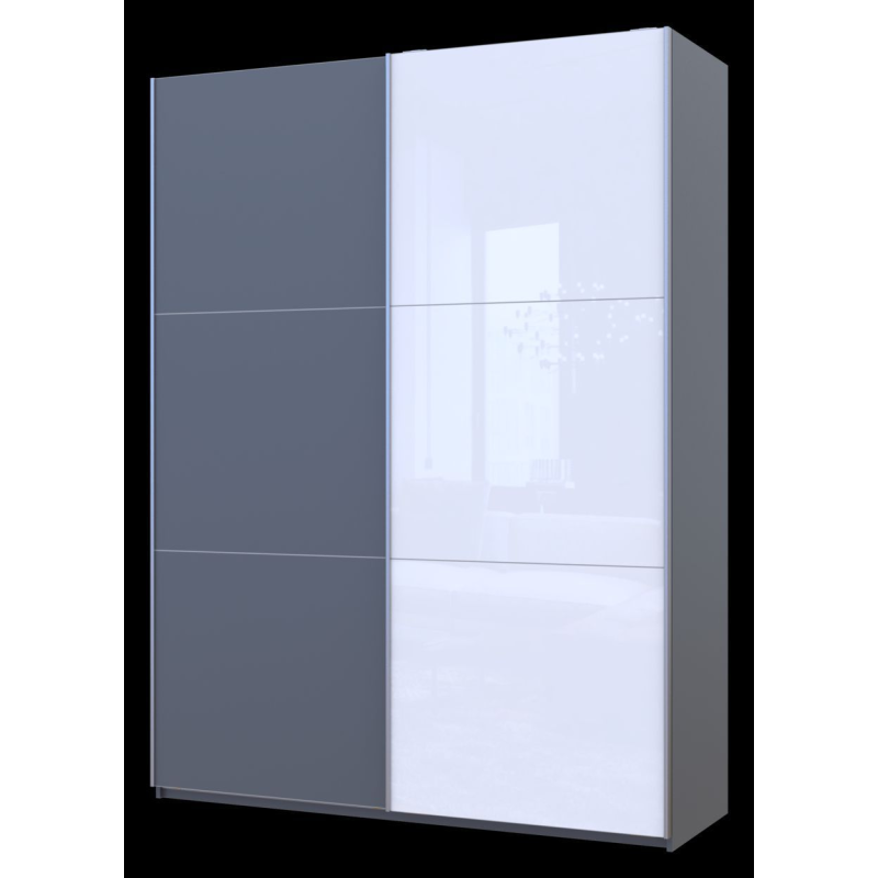 Шкаф купе G-Caiser Графит Графит 1 ДСП / 1 стекло / 3 части 180х60х240 (42005090)