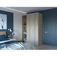 Шкаф купе Сити Лайт Дуб Cонома 2 ДСП 150х60х225 (42002012)