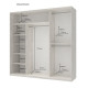 Шкаф купе Сити Лайт Белое дерево 2 ДСП / 1 Зеркало 225х60х225 (42002067)