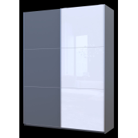 Шкаф купе G-Caiser Графит Графит 1 ДСП / 1 стекло / 3 части 180х60х240 (42005090)