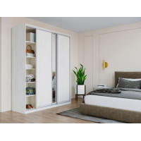 Шкаф купе Сити Лайт Белое дерево 2 ДСП / 1 Зеркало 180х60х225 (42002046)