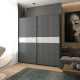 Шкаф купе G-Caiser Графит/Графит вставка Бетон 2 ДСП /5 частей 220х60х240 (44900284)