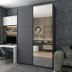 Шкаф купе G-Caiser Графит Графит 1 ДСП / 1 Зеркало 160х60х240 (42005084)