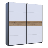 Шкаф купе G-Caiser Графит/Белый вставка Дуб Эвок 2 ДСП /5 частей 220х60х240 (44900286)