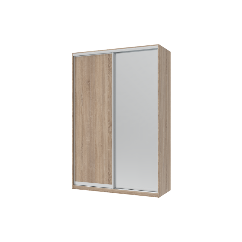 Шкаф купе Сити Лайт Дуб Cонома 1 ДСП / 1 Зеркало 150х60х225 (42002039)