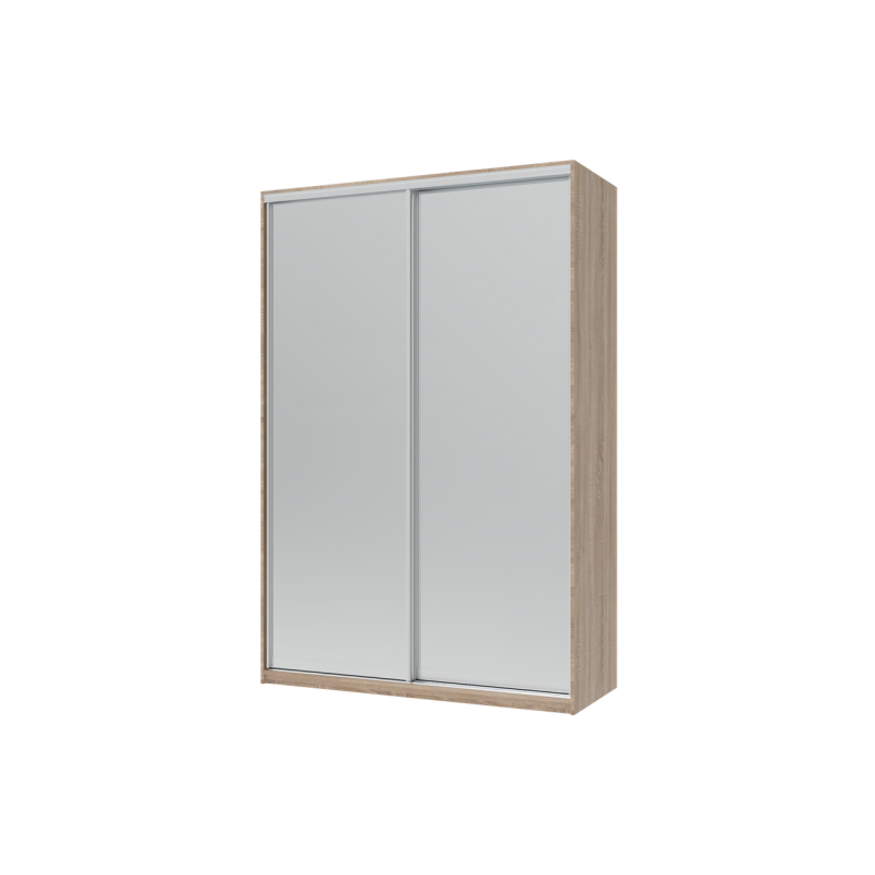 Шкаф купе Сити Лайт Дуб Cонома 2 Зеркала 150х60х225 (44900073)