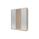 Шкаф купе Сити Лайт Дуб Cонома 1 ДСП / 2 Зеркала 180х60х225 (44900030)
