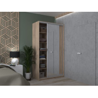 Шкаф купе Сити Лайт Дуб Cонома 1 ДСП / 1 Зеркало 120х60х225 (42002035)