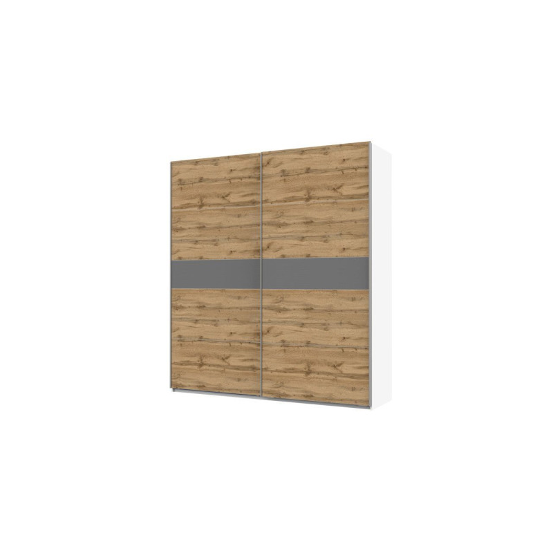 Шкаф купе G-Caiser Белый / Тахо вставка Графит 2 ДСП / 5 частей 220х60х240 (42001009)