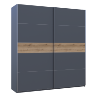 Шкаф купе G-Caiser Графит/Графит вставка Дуб Эвок 2 ДСП /5 частей 220х60х240 (44900285)