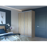 Шкаф купе Сити Лайт Дуб Cонома 2 ДСП 150х45х225 (42002013)