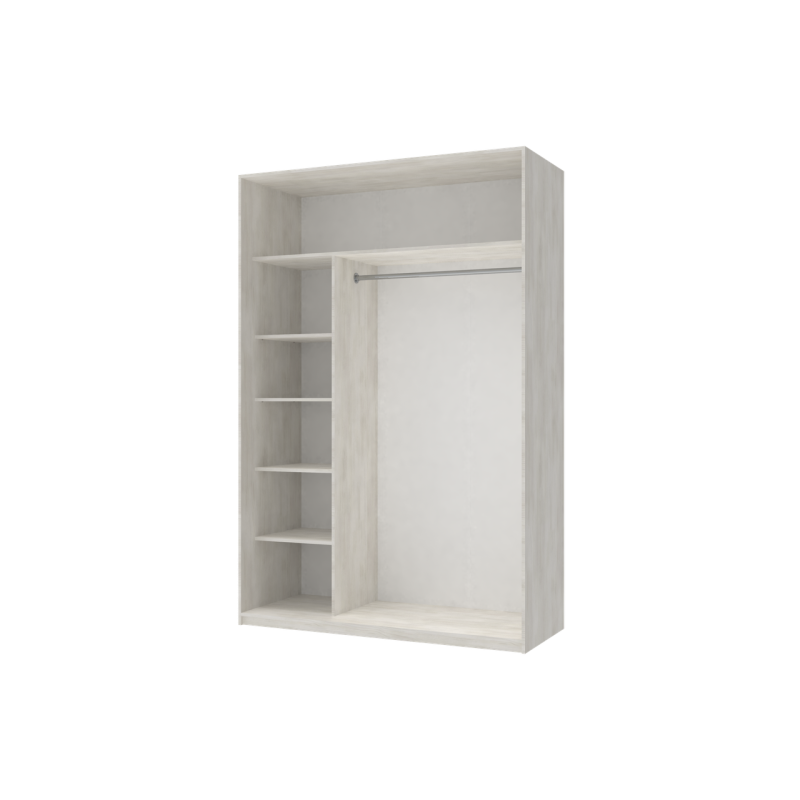 Шкаф купе Сити Лайт Белое дерево 2 ДСП 150х60х225 (42002016)