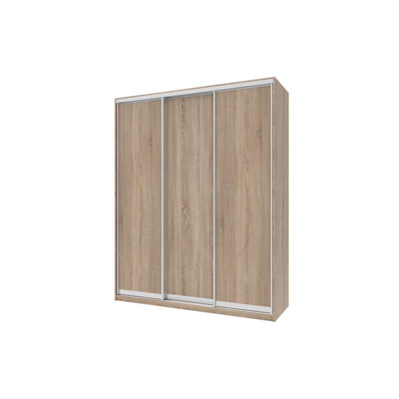 Шкаф купе Сити Лайт Дуб Cонома 3 ДСП 180х60х225 (42002003)