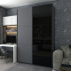 Шкаф купе G-Caiser Графит Графит/Черный 1 ДСП / 1 стекло / 3 части 180х60х240 (42005091)