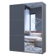 Шкаф купе G-Caiser Графит Графит 1 ДСП / 1 Зеркало 160х60х240 (42005084)