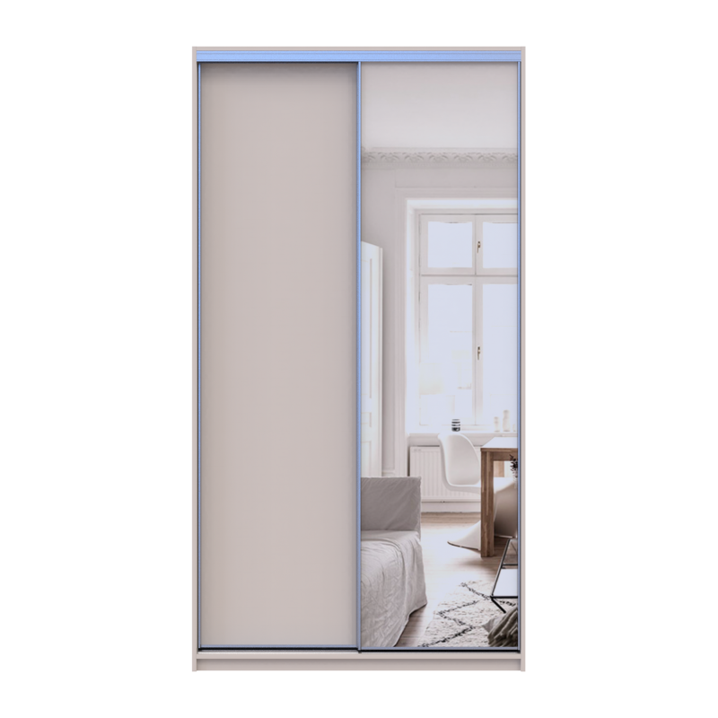 Шкаф купе Сити Лайт Кашемир 1 ДСП / 1 зеркало 120х60х225 (80736335)