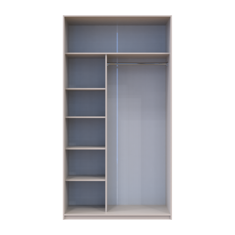 Шкаф купе Сити Лайт Кашемир 1 ДСП / 1 зеркало 120х60х225 (80736335)