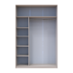 Шкаф купе Сити Лайт Кашемир 1 ДСП / 1 зеркало 150х60х225 (80736353)