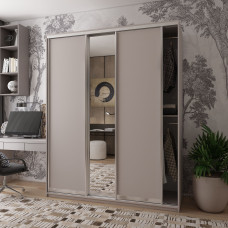 Шафа купе Сіті Лайт Кашемір 2 ДСП/1 дзеркало 225х60х225 (80736383)