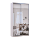 Шкаф купе Сити Лайт Кашемир 2 Зеркала 120х45х225 (80736344)