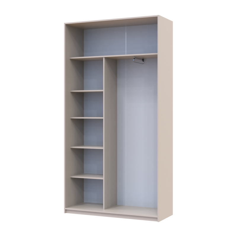 Шкаф купе Сити Лайт Кашемир 2 Зеркала 120х45х225 (80736344)