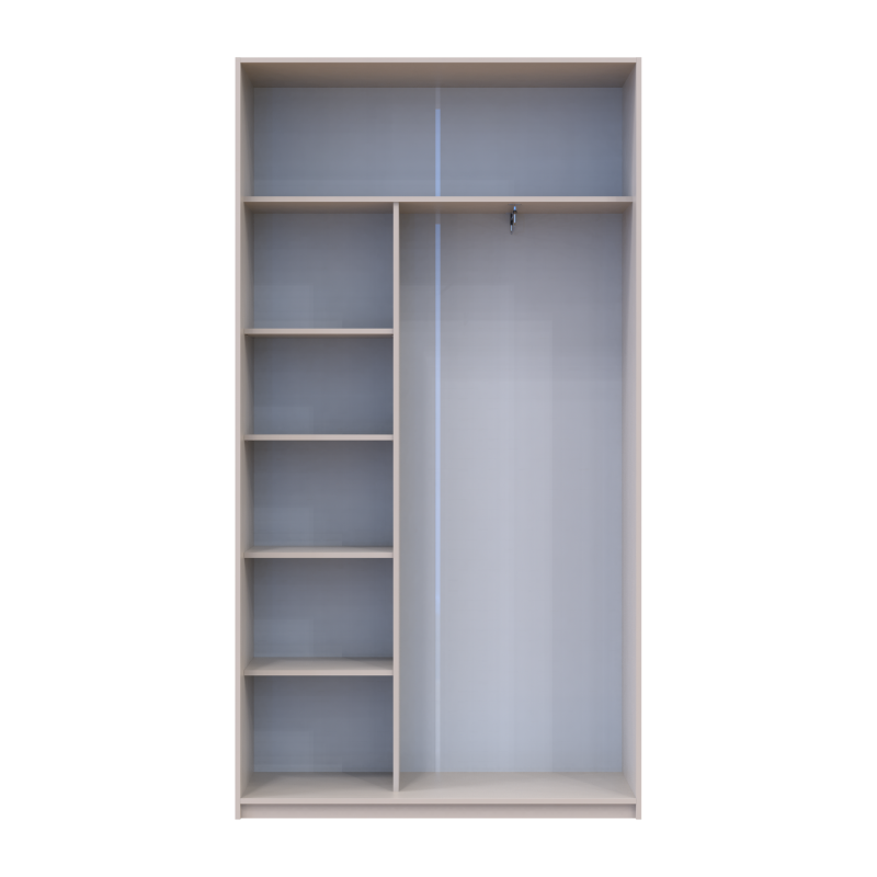 Шкаф купе Сити Лайт Кашемир 2 Зеркала 120х45х225 (80736344)