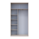 Шкаф купе Сити Лайт Кашемир 2 Зеркала 120х45х225 (80736344)