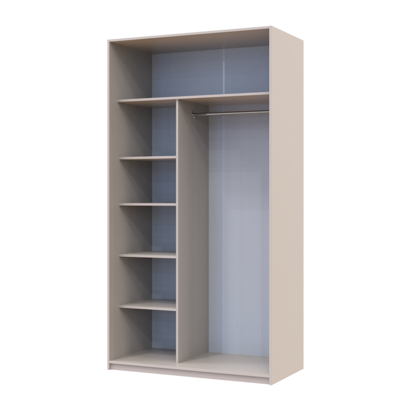 Шкаф купе Сити Лайт Кашемир 2 Зеркала 120х60х225 (80736341)