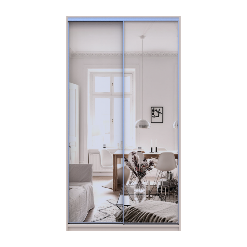 Шкаф купе Сити Лайт Кашемир 2 Зеркала 120х60х225 (80736341)