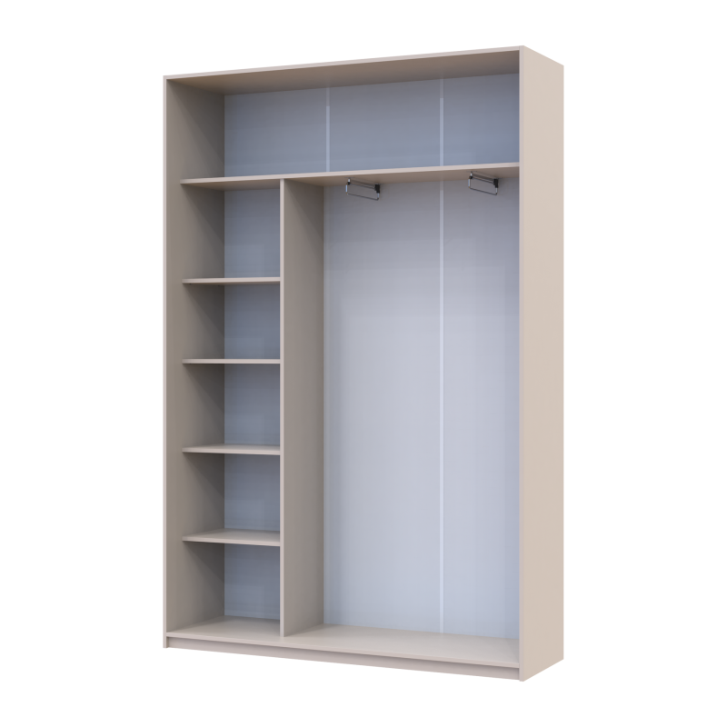 Шкаф купе Сити Лайт Кашемир 2 Зеркала 150х45х225 (80736362)