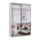 Шкаф купе Сити Лайт Кашемир 2 Зеркала 150х45х225 (80736362)