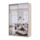 Шкаф купе Сити Лайт Кашемир 2 Зеркала 150х60х225 (80736359)