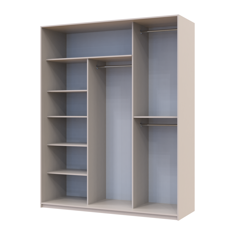 Шкаф купе Сити Лайт Кашемир 3 Зеркала 180х60х225 (80736374)