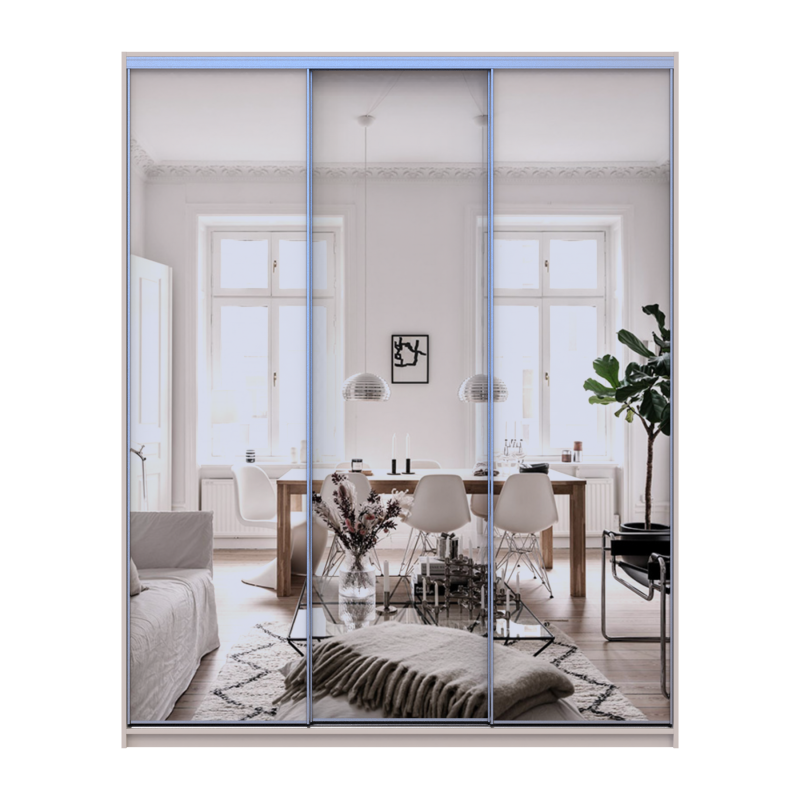 Шкаф купе Сити Лайт Кашемир 3 Зеркала 180х60х225 (80736374)