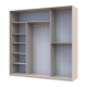 Шкаф купе Сити Лайт Кашемир 3 Зеркала 225х60х225 (80736386)
