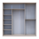 Шкаф купе Сити Лайт Кашемир 3 Зеркала 225х60х225 (80736386)