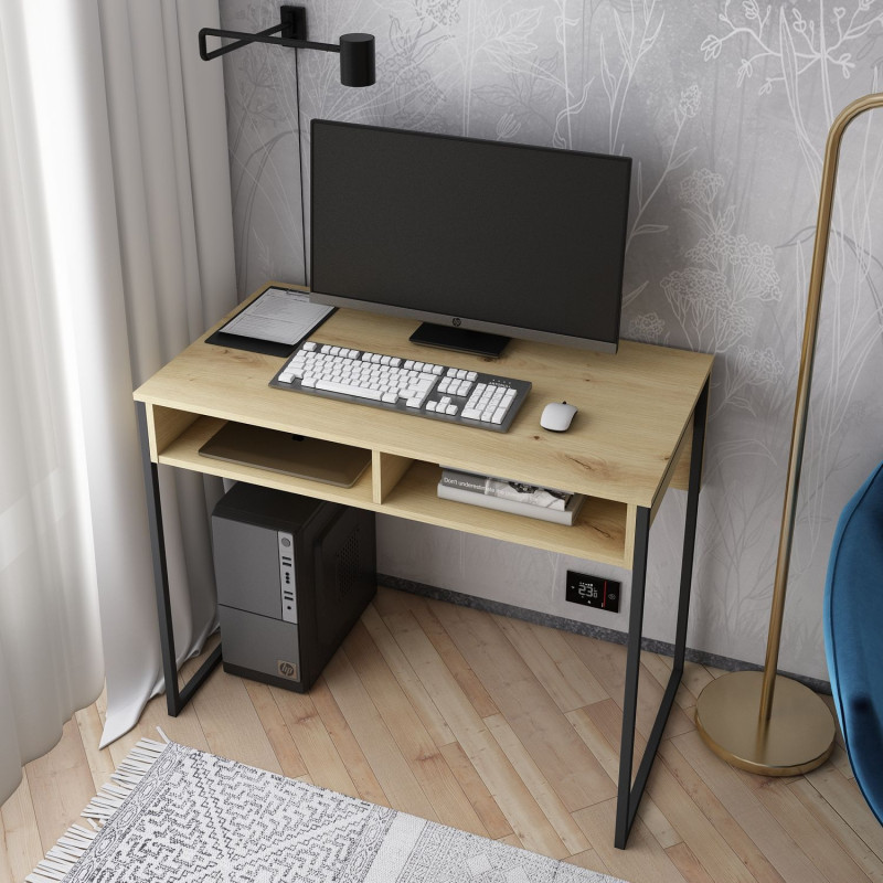 Стол письменный Барт Дуб Эвок с полкой 100х55х78.1 (41510114)