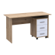 Офисный стол Т3 Дуб Эвок/Белый ДСП 120х68х78 (41901064)